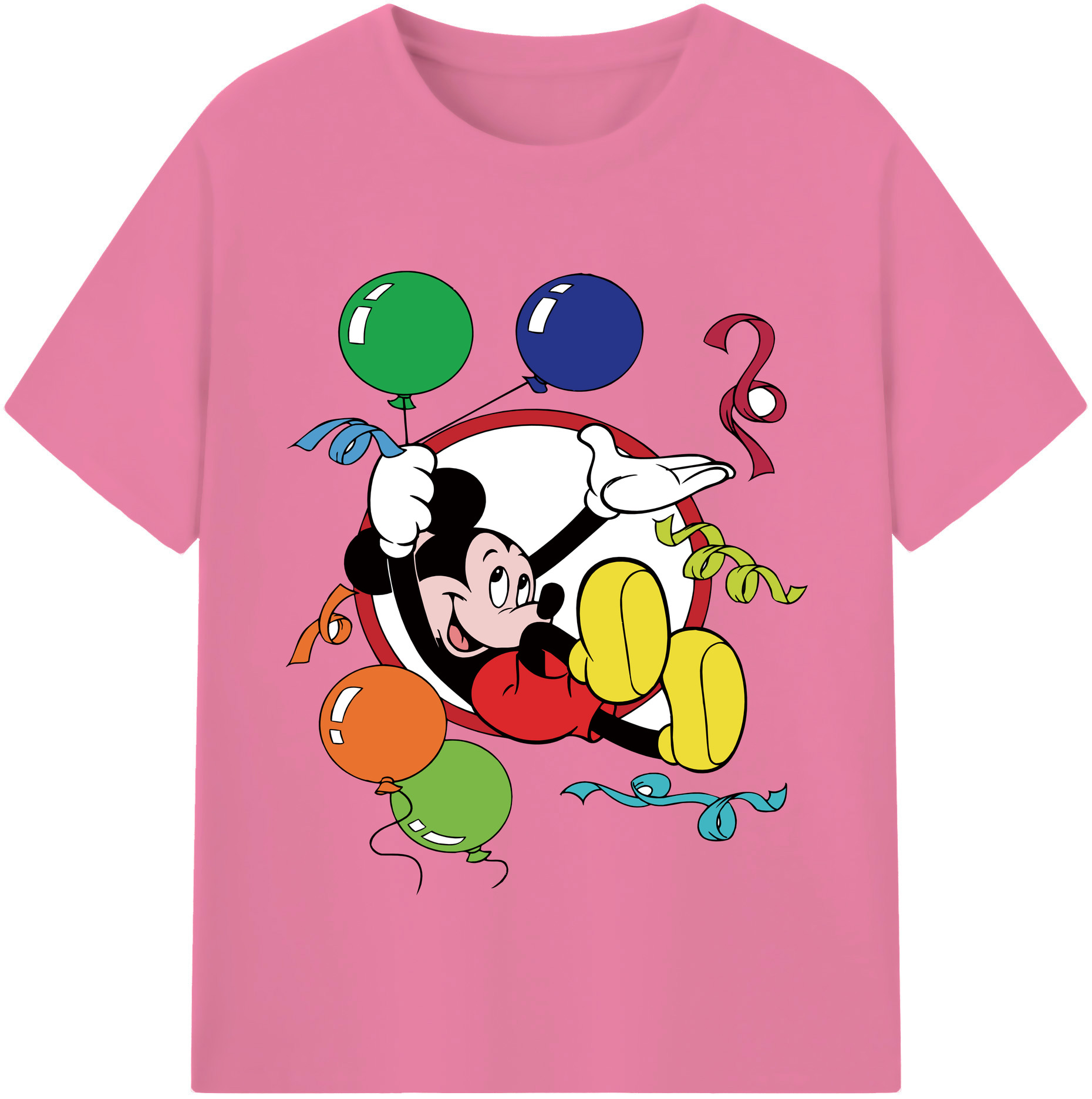 （画像用） ミッキーマウス Mickey Mouse 綿100％半袖Tシャツ（フロントプリント）
